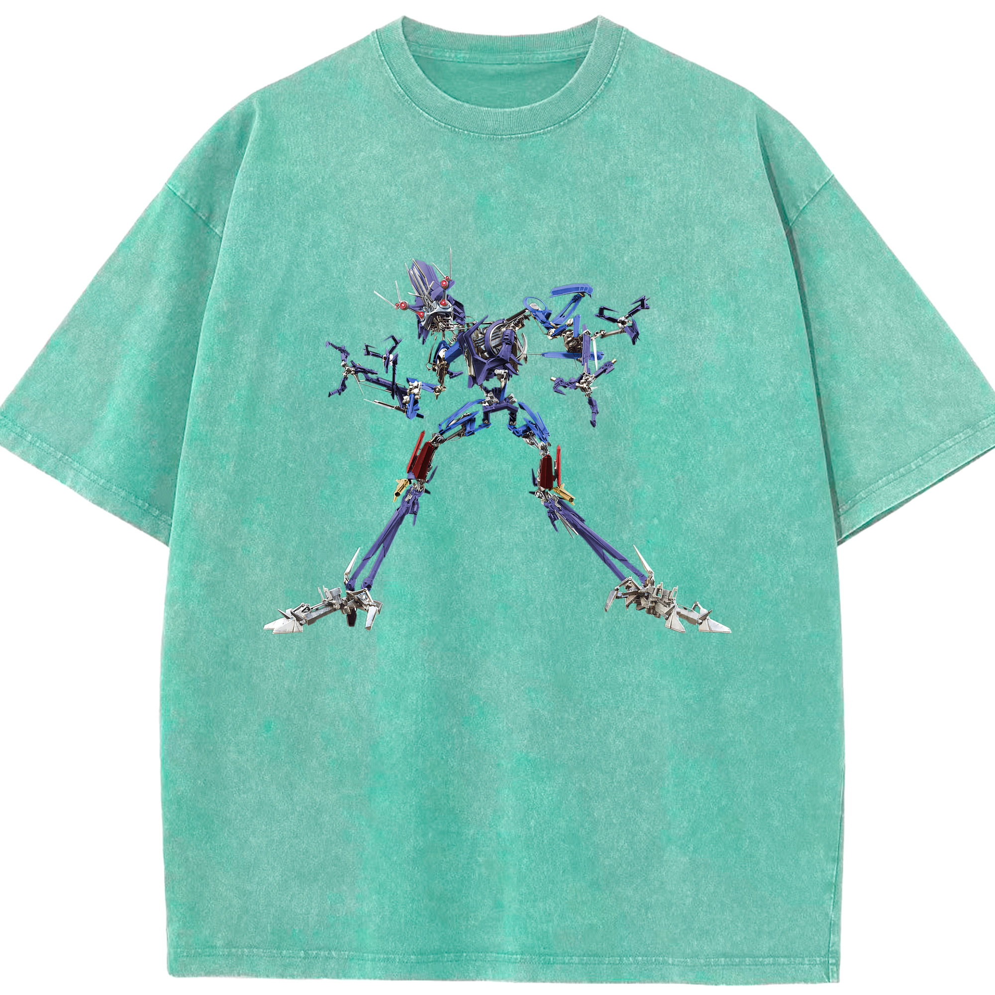 （画像用）  綿100% ヴィンテージ風 半袖Tシャツ（フロントプリント）